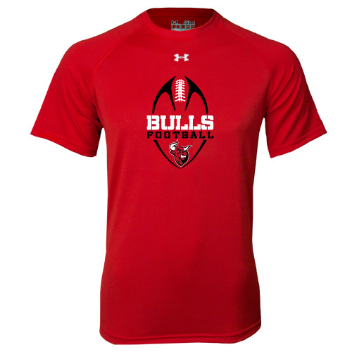 Under Armour Red Tech Tee-Tall Football Design