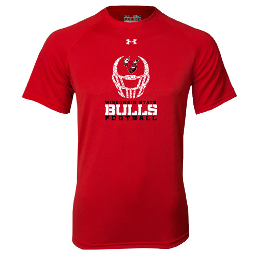 Under Armour Red Tech Tee-Football Helmet Design