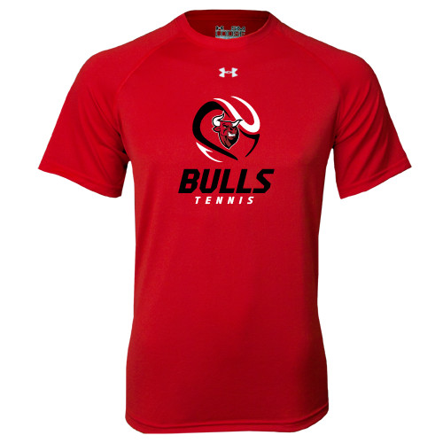 Under Armour Red Tech Tee-Tennis Ball Design