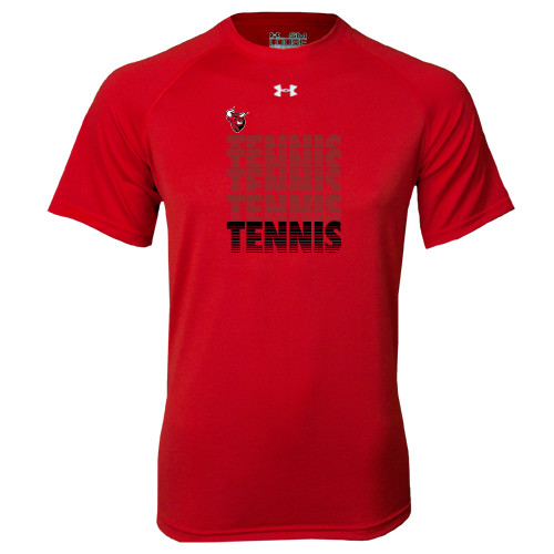 Under Armour Red Tech Tee-Tennis Design