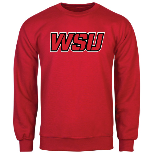 Red Fleece Crew-WSU
