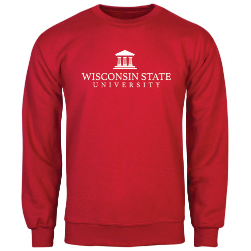 Red Fleece Crew-University Mark