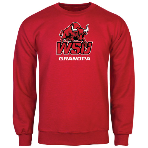 Red Fleece Crew-Grandpa