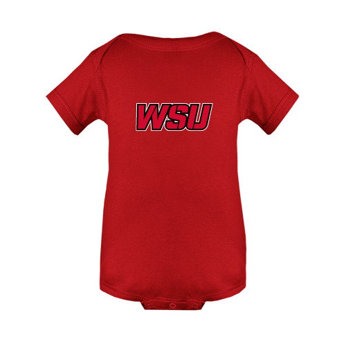 Red Infant Onesie-WSU