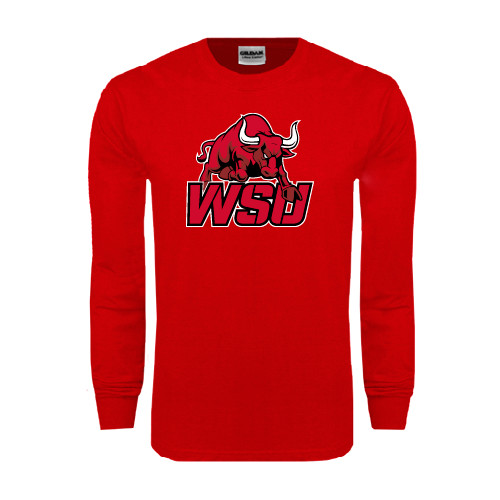 Red Long Sleeve T Shirt-Official Logo