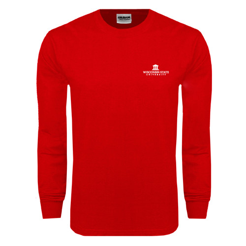 Red Long Sleeve T Shirt-University Mark