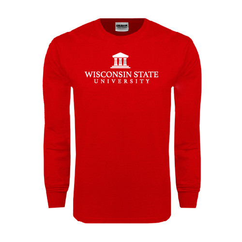 Red Long Sleeve T Shirt-University Mark