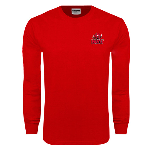 Red Long Sleeve T Shirt-Official Logo