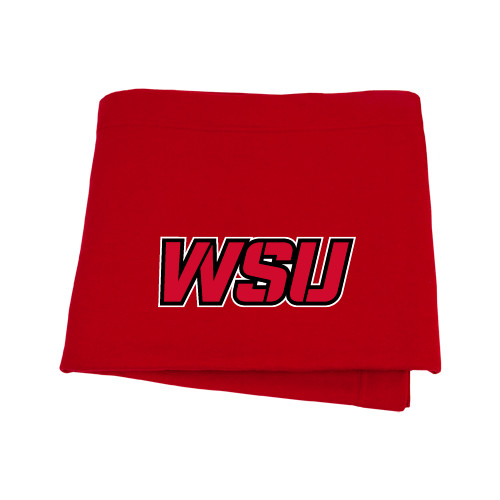 Red Sweatshirt Blanket-WSU
