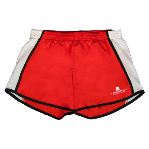 Womens Red/White Team Short-University Mark