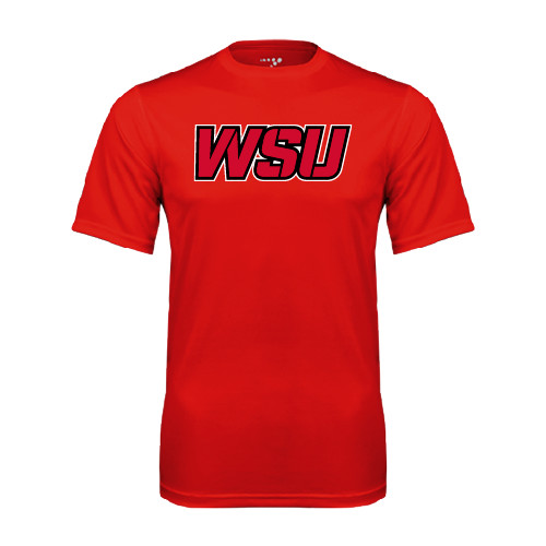 Red Performance Tee-WSU