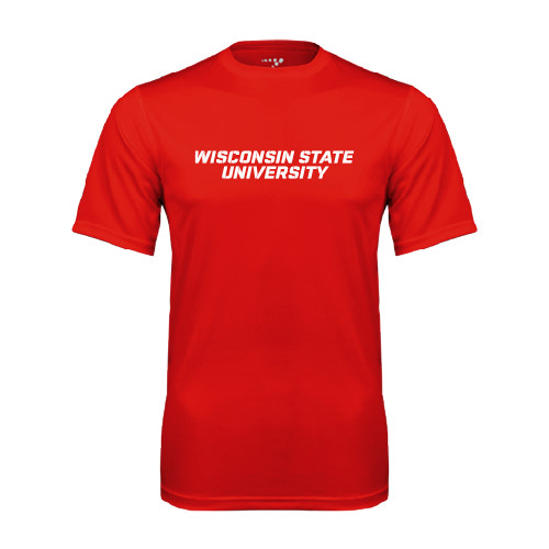 Red Performance Tee-Athletic Wordmark