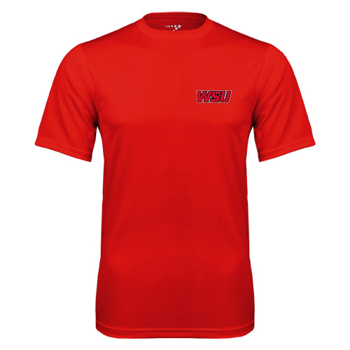 Red Performance Tee-WSU