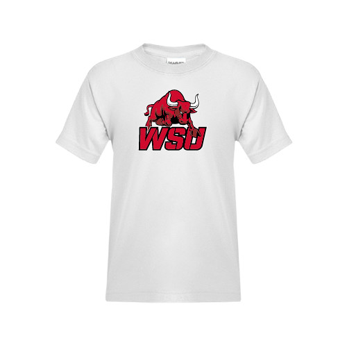 Youth White T Shirt-Official Logo