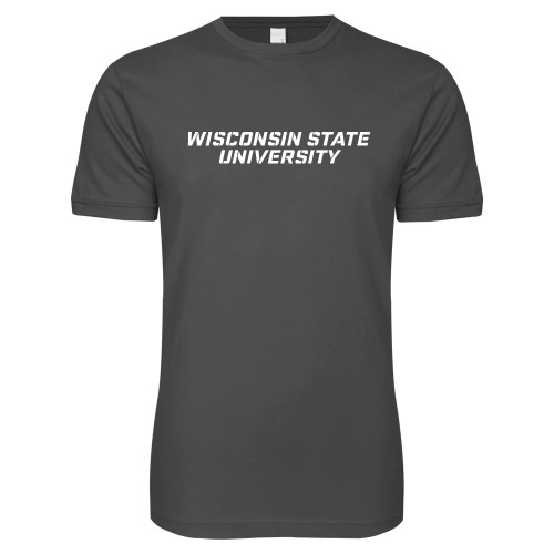 Next Level Charcoal SoftStyle T Shirt-Athletic Wordmark