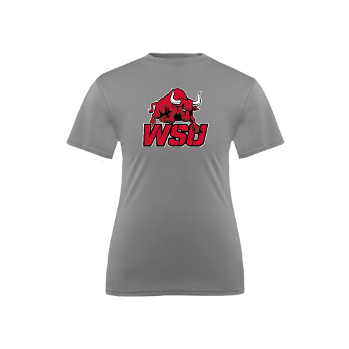 Youth Performance Grey Concrete Tee-Official Logo