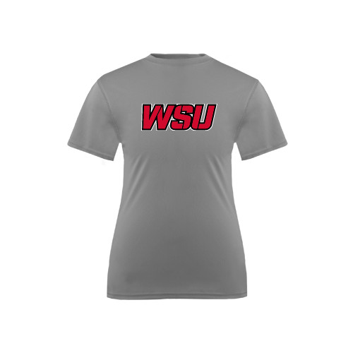 Youth Performance Grey Concrete Tee-WSU