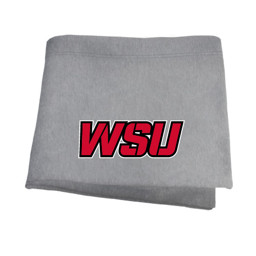 Grey Sweatshirt Blanket-WSU