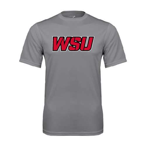 Grey Concrete Performance Tee-WSU