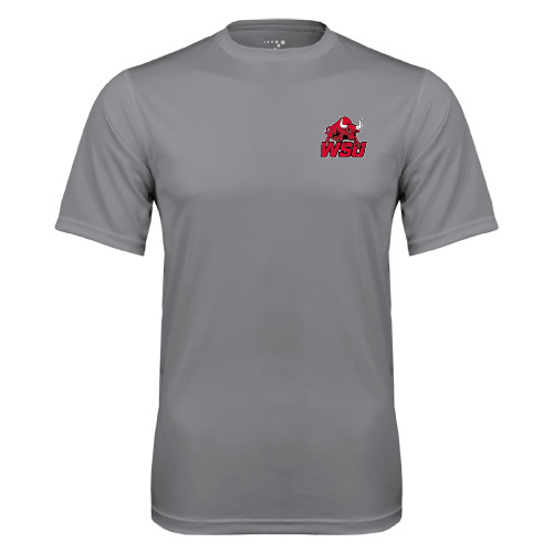Grey Concrete Performance Tee-Official Logo