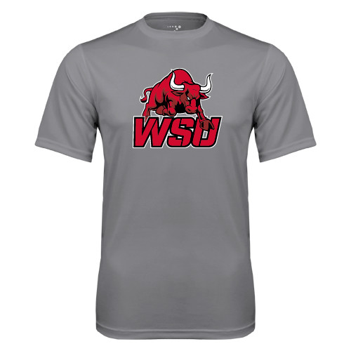 Grey Concrete Performance Tee-Official Logo