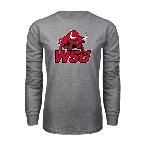 Grey Long Sleeve T Shirt-Official Logo