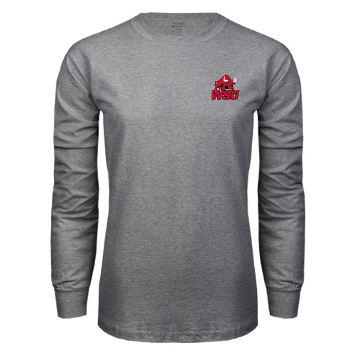 Grey Long Sleeve T Shirt-Official Logo