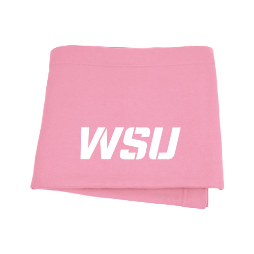 Pink Sweatshirt Blanket-WSU