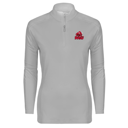 Syntrel Womens Platinum Interlock 1/4 Zip-Official Logo
