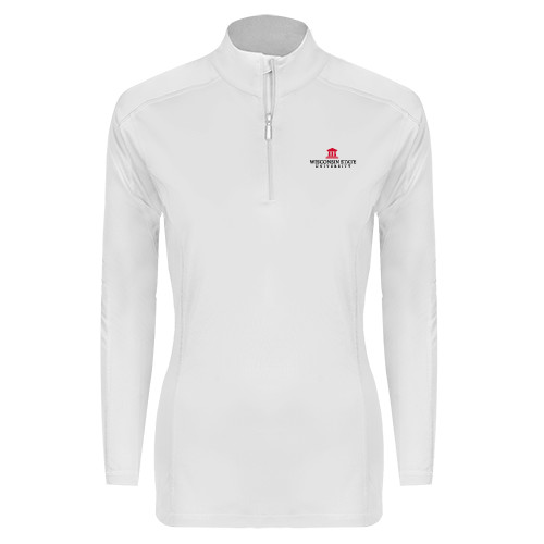 Syntrel Womens Platinum Interlock 1/4 Zip-University Mark