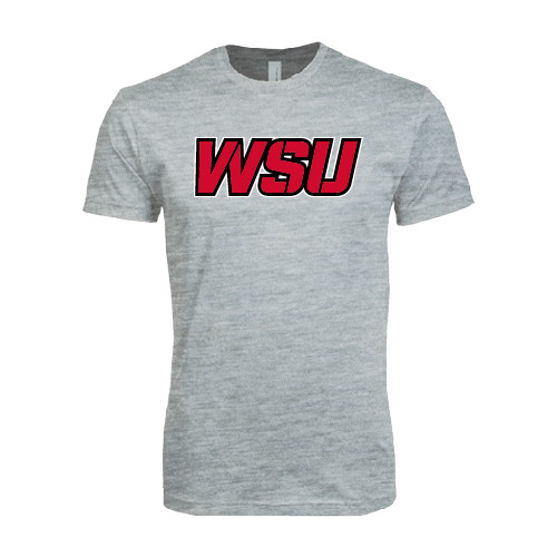 Next Level Heather Grey SoftStyle T Shirt-WSU