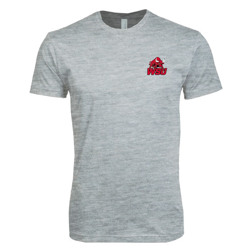 Next Level Heather Grey SoftStyle T Shirt-Official Logo