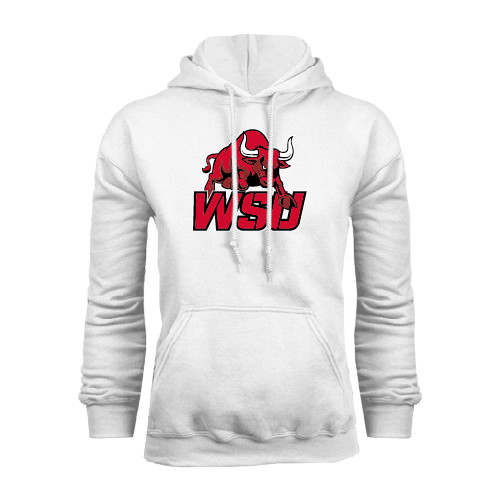 White Fleece Hoodie-Official Logo