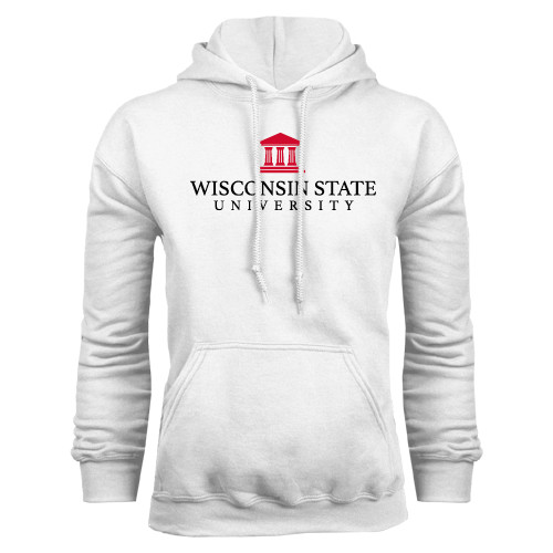 White Fleece Hoodie-University Mark