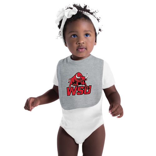 Grey Baby Bib-Official Logo
