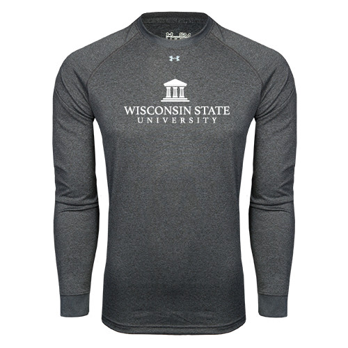 Under Armour Carbon Heather Long Sleeve Tech Tee-University Mark
