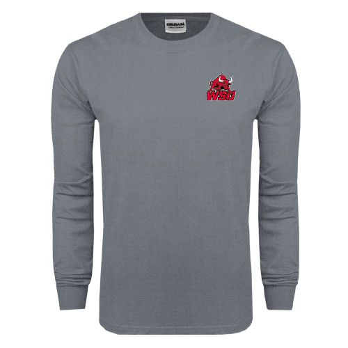 Charcoal Long Sleeve T Shirt-Official Logo