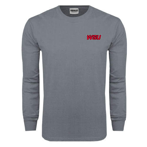 Charcoal Long Sleeve T Shirt-WSU
