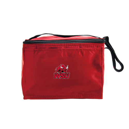 Six Pack Red Cooler-Official Logo