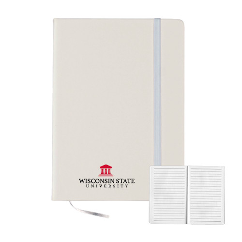 5x7 White Hard Cover Journal-University Mark