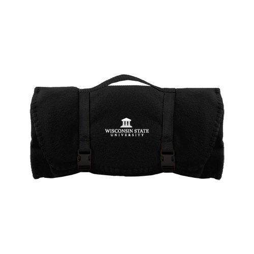 Black Arctic Fleece Blanket-University Mark