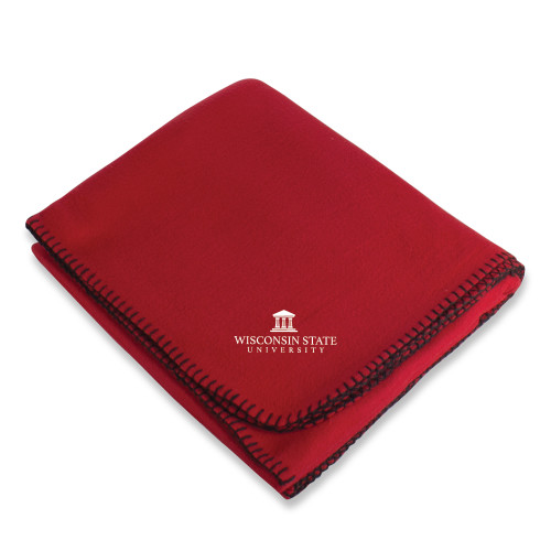 Red Arctic Fleece Blanket-University Mark