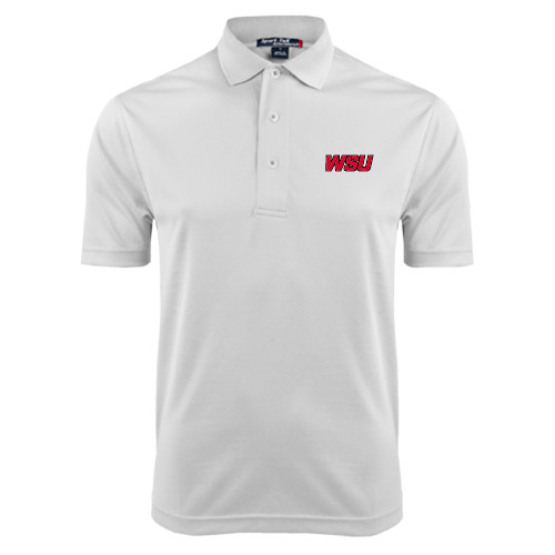 White Dry Mesh Polo-WSU