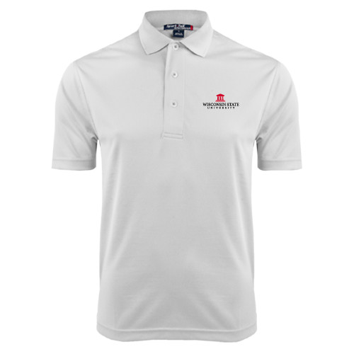 White Dry Mesh Polo-University Mark
