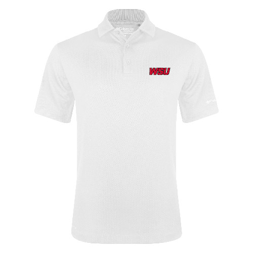 Columbia White Omni Wick Drive Polo-WSU