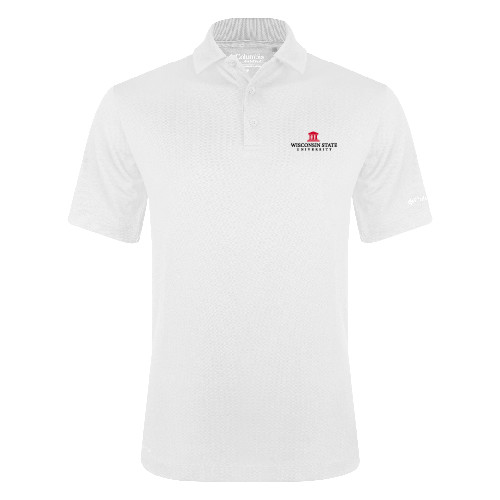 Columbia White Omni Wick Drive Polo-University Mark