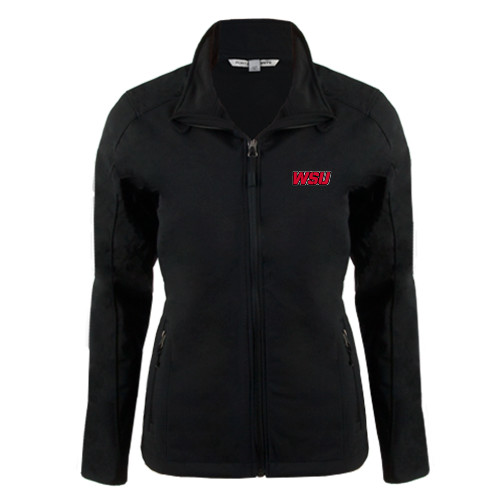 Womens Black Softshell Jacket-WSU