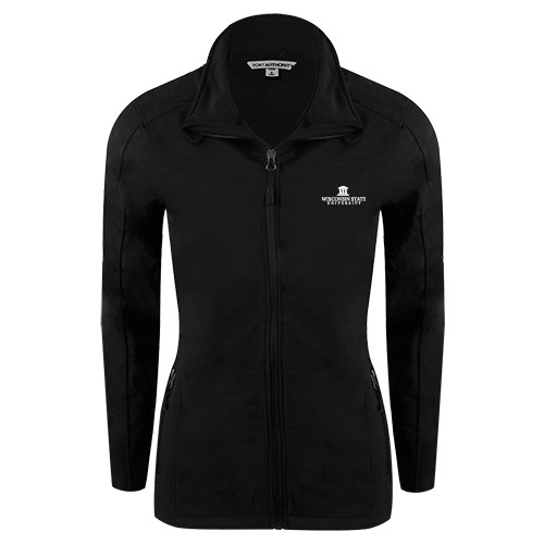 Womens Black Softshell Jacket-University Mark
