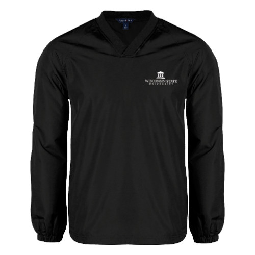 Black V Neck Raglan Windshirt-University Mark