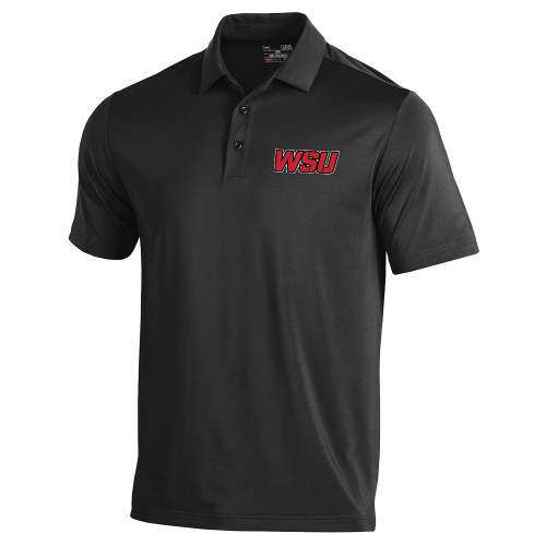 Under Armour Black Performance Polo-WSU